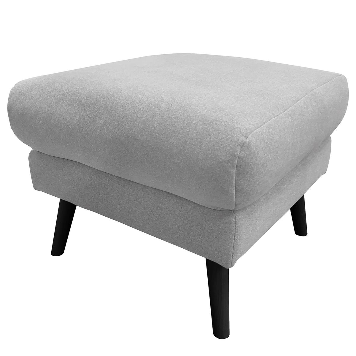 Hocker Tromso Hellgrau B: 61 Cm - Hellgrau/Schwarz, Design, Textil (61/49/65cm) - Livetastic