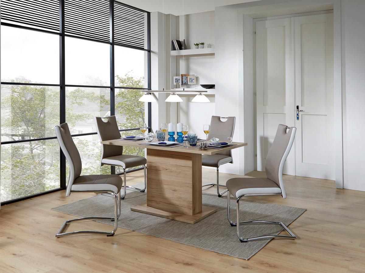 JÍDELNÍ STŮL OSKAR 138 - barvy dubu, Moderní, kompozitní dřevo (138/76/80cm)