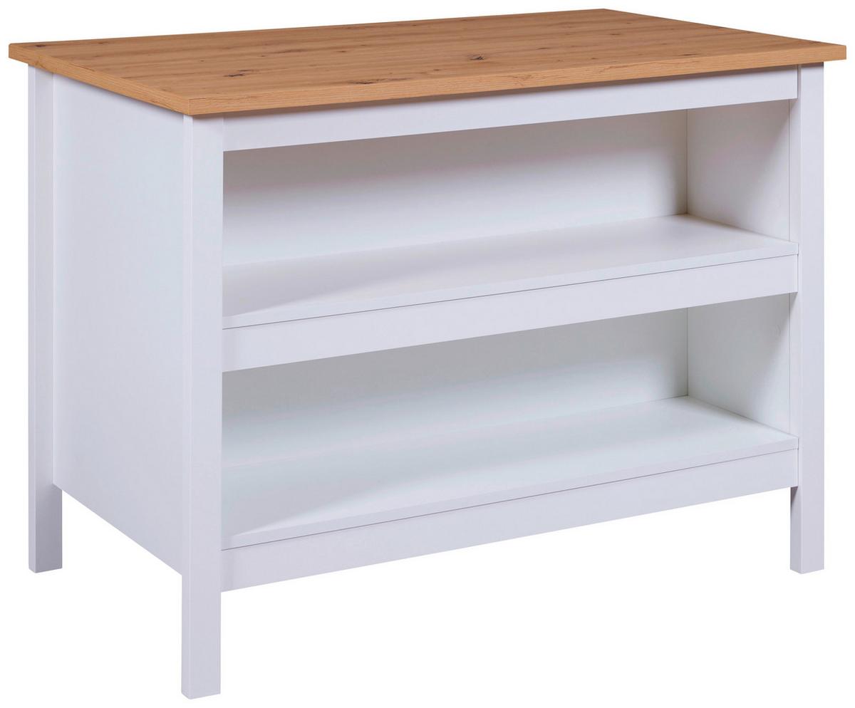 Spodní kuchyňská skříňka SAN SAN - bílá/dub artisan, Moderní, kompozitní dřevo (124/91,5/75cm) - Mömax