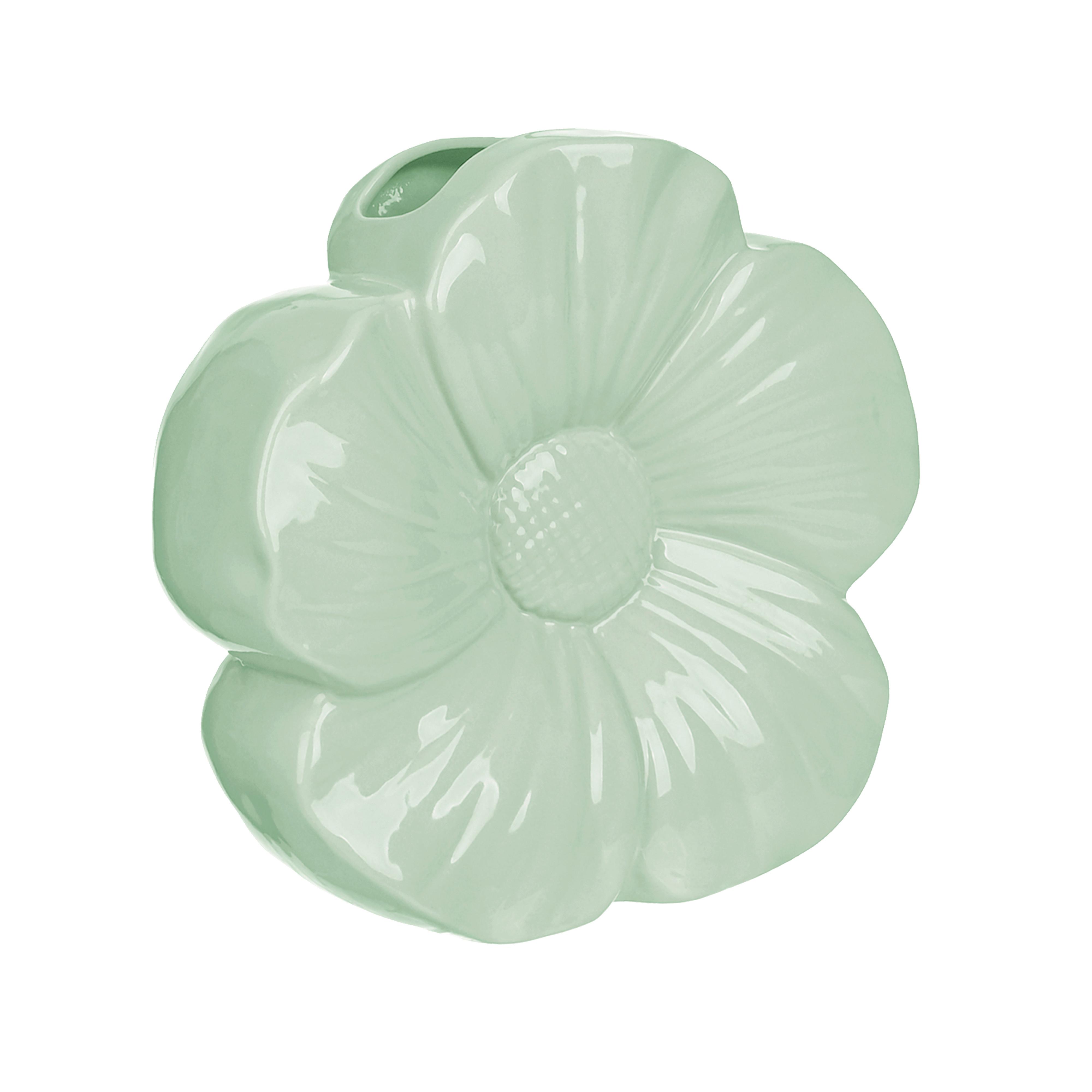 Dekovase Alejna - Grün, Basics, Keramik (20/7/18.5cm) - Luca Bessoni