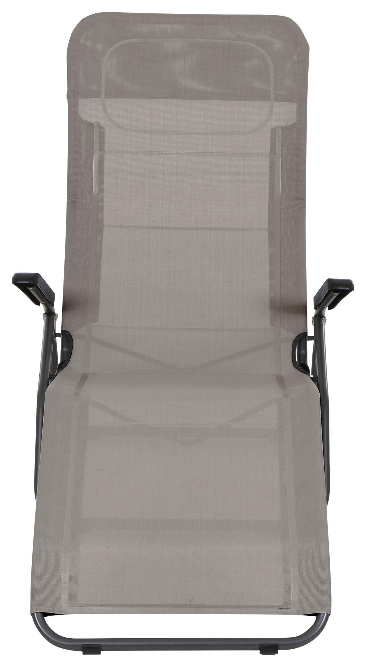 Sonnenliege J40969 Stahl, Klappbar - Taupe/Anthrazit, MODERN, Textil/Metall (72,5/103,5/144cm) - Siena Garden