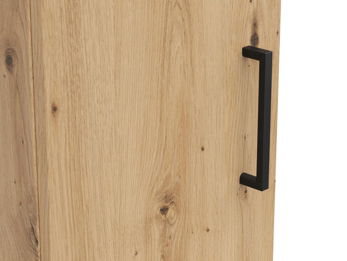 Skriňa MULTISTAURAUM š: 30 cm - čierna/dub artisan, Modern, kompozitné drevo/plast (30/83/40cm)