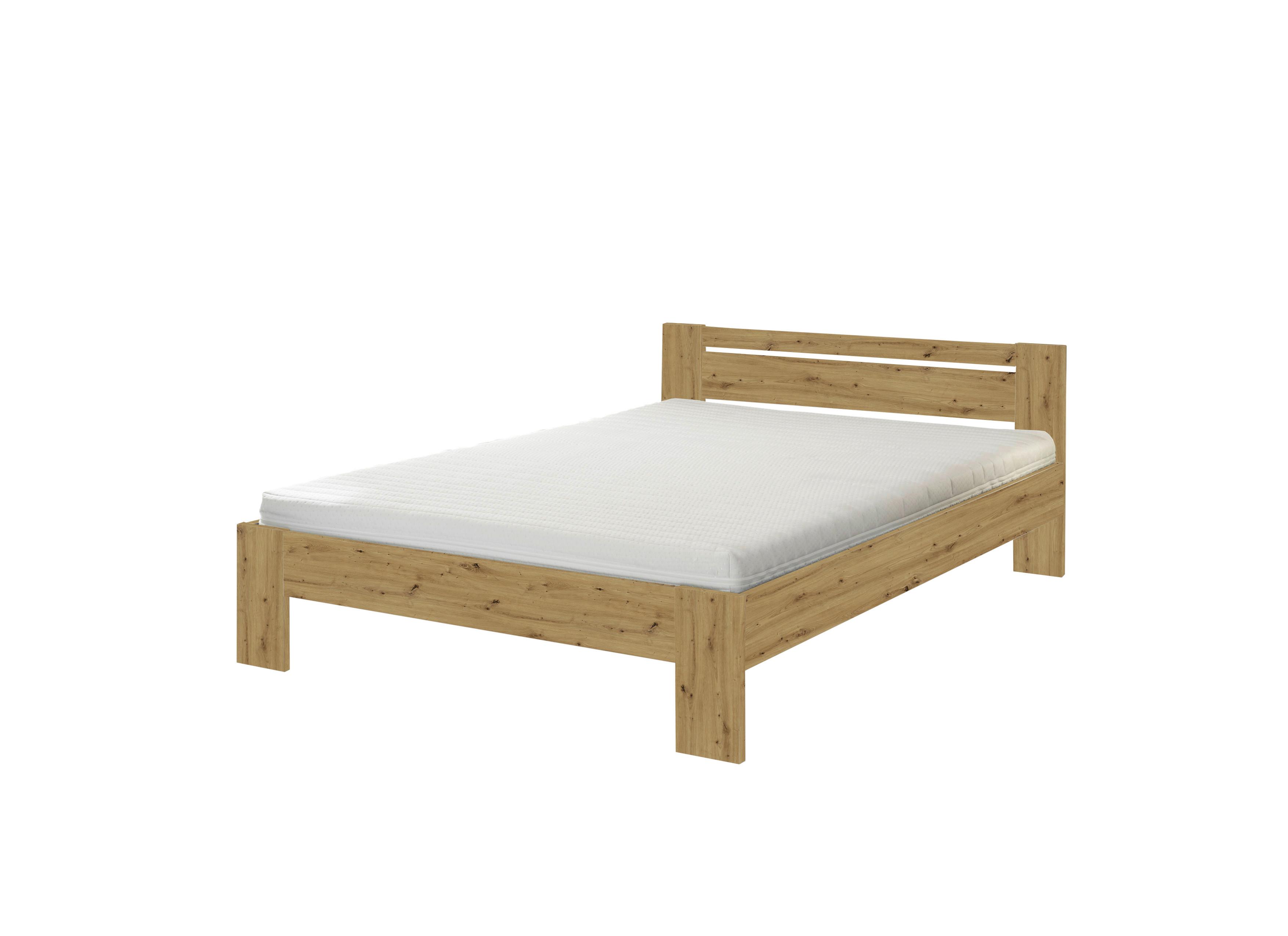 Bett Cannes 140 Eiche Artisan Dekor 140x200 - Eiche Artisan, KONVENTIONELL, Holzwerkstoff (140/200cm) - Ondega