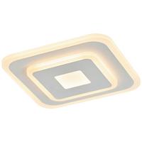 STROPNÍ LED SVÍTIDLO BIZULO - bílá/opál, Moderní, kov/plast (20/20/4,6cm) - Mömax