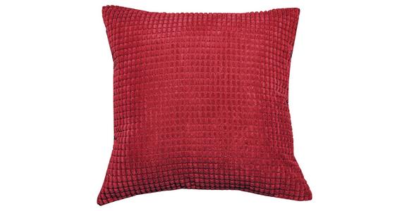 Zierkissen Halina 45x45 cm Polyester Rot mit Zipp - Rot, MODERN, Textil (45/45cm) - Luca Bessoni