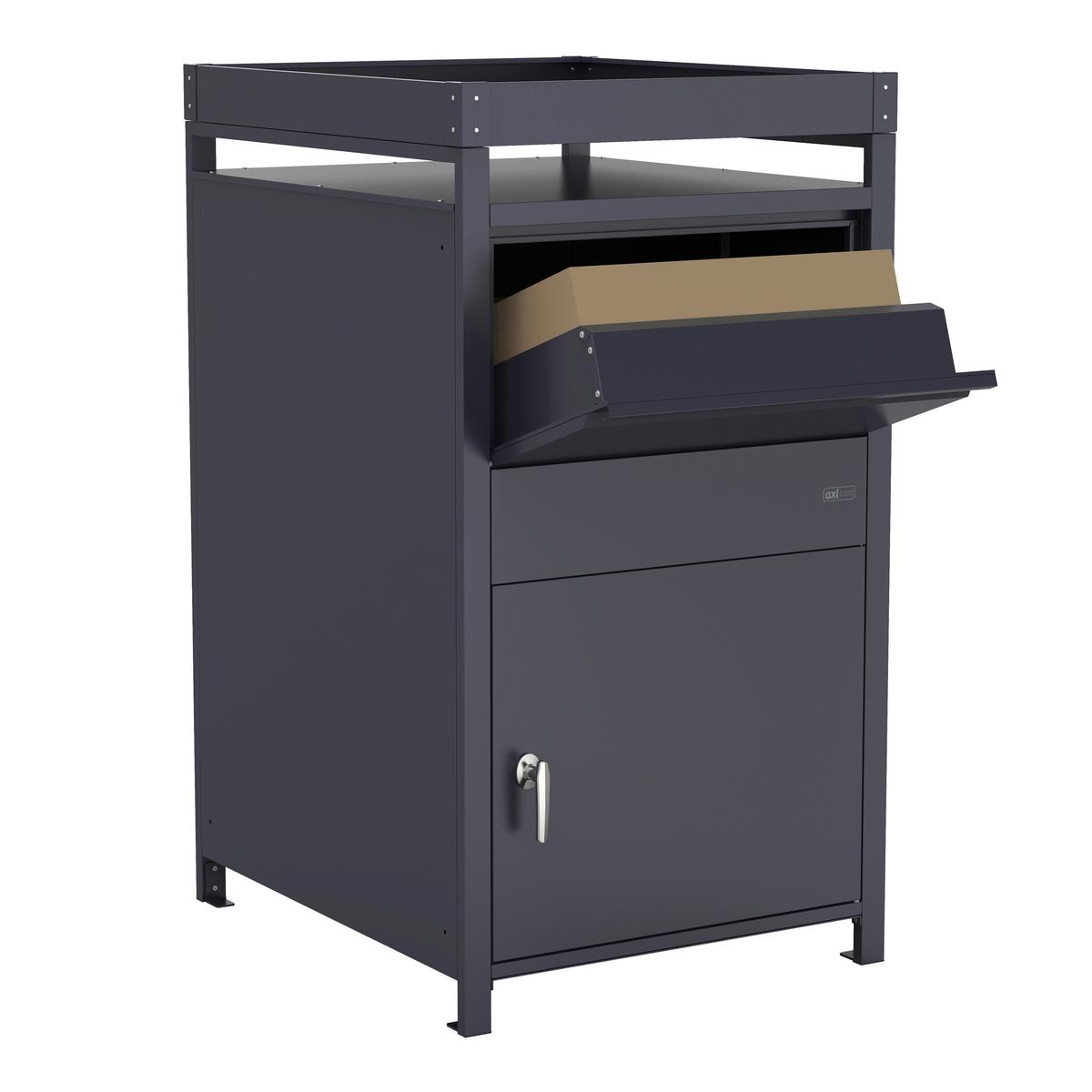 Paketbox Louis Grau - Anthrazit, MODERN, Metall (68/80/124cm)