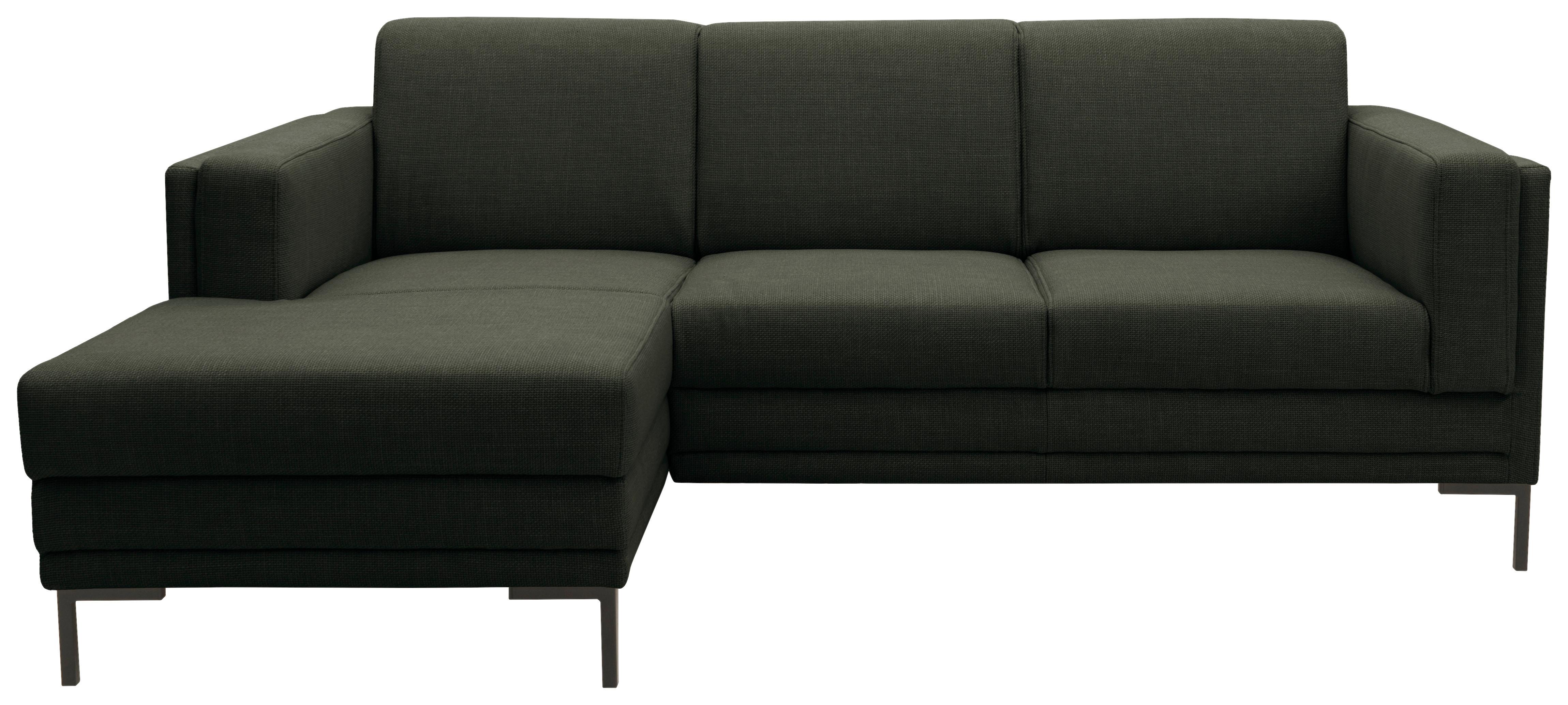 Ecksofa Looks Vii - Dunkelgrün/Schwarz, Design, Textil (214/146cm) - LOOKS by W.Joop