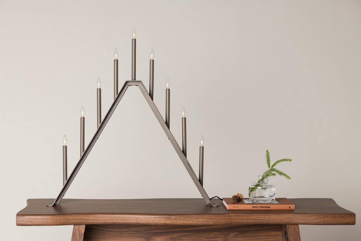 Weihnachtspyramide Are - Braun, Basics, Metall (64/64/9cm) - P & B