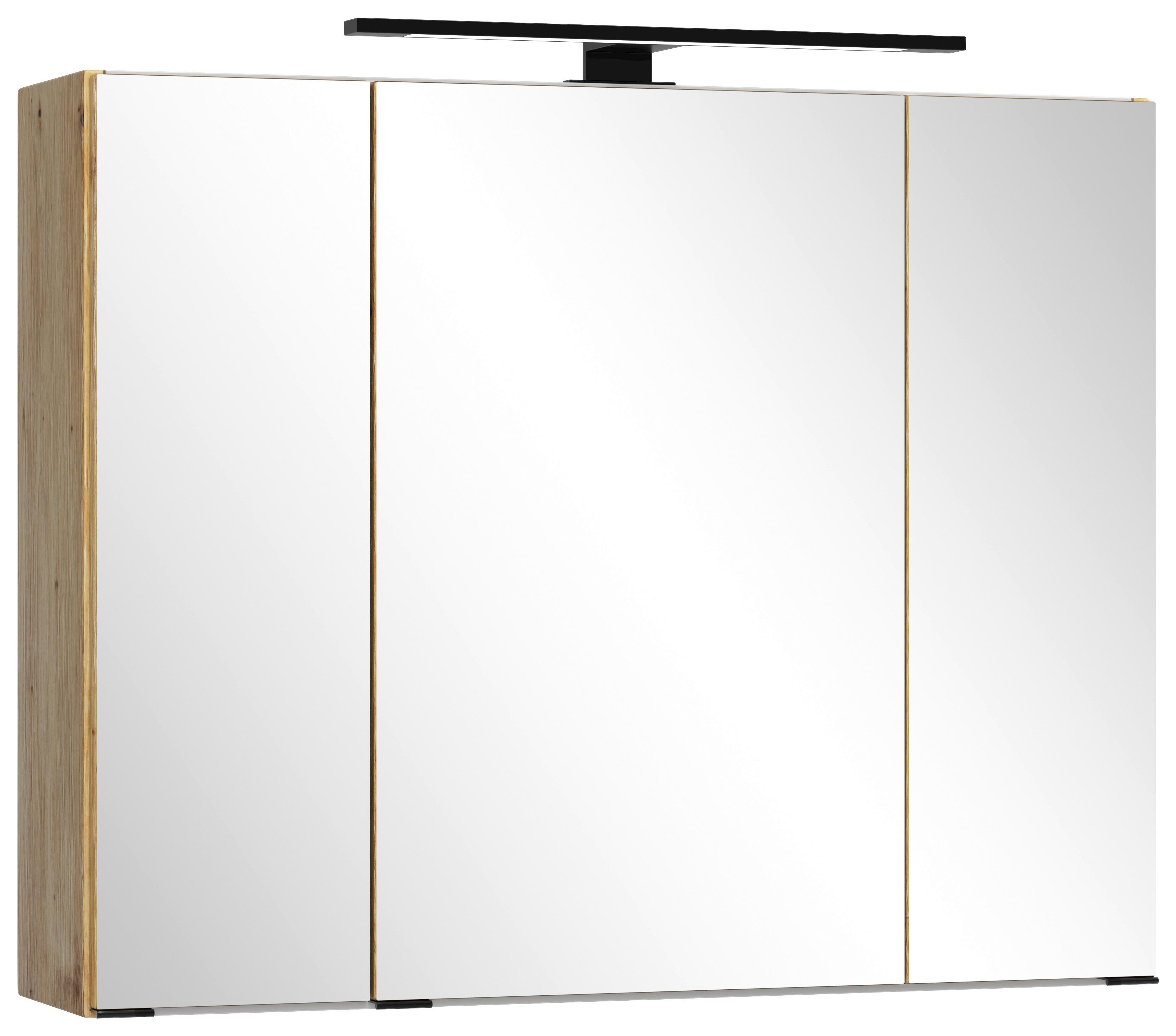 Spiegelschrank Sevilla Eiche Artisan Dekor - Eiche Artisan, MODERN, Glas/Holzwerkstoff (80/64/20cm) - Held