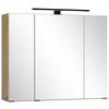 Spiegelschrank Sevilla Eiche Artisan Dekor - Eiche Artisan, MODERN, Glas/Holzwerkstoff (80/64/20cm) - Held