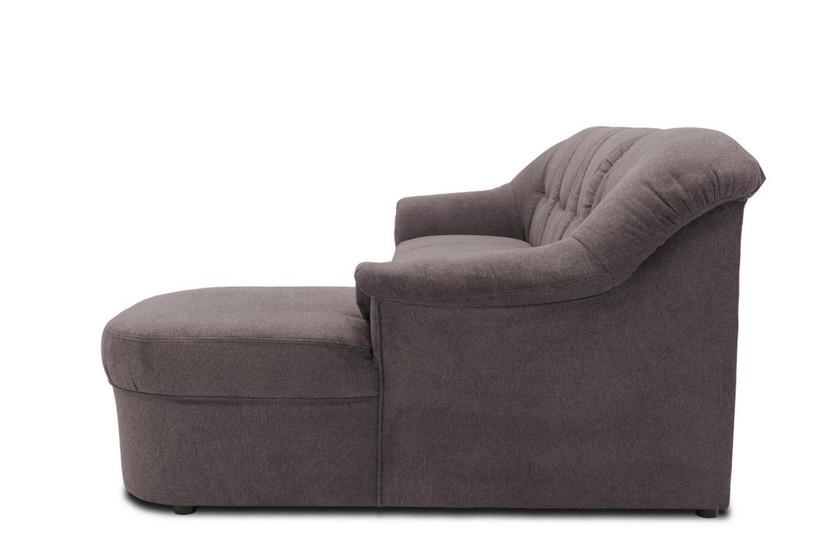 Ecksofa Sarafina - Greige/Schwarz, KONVENTIONELL, Textil (232/146cm) - MID.YOU