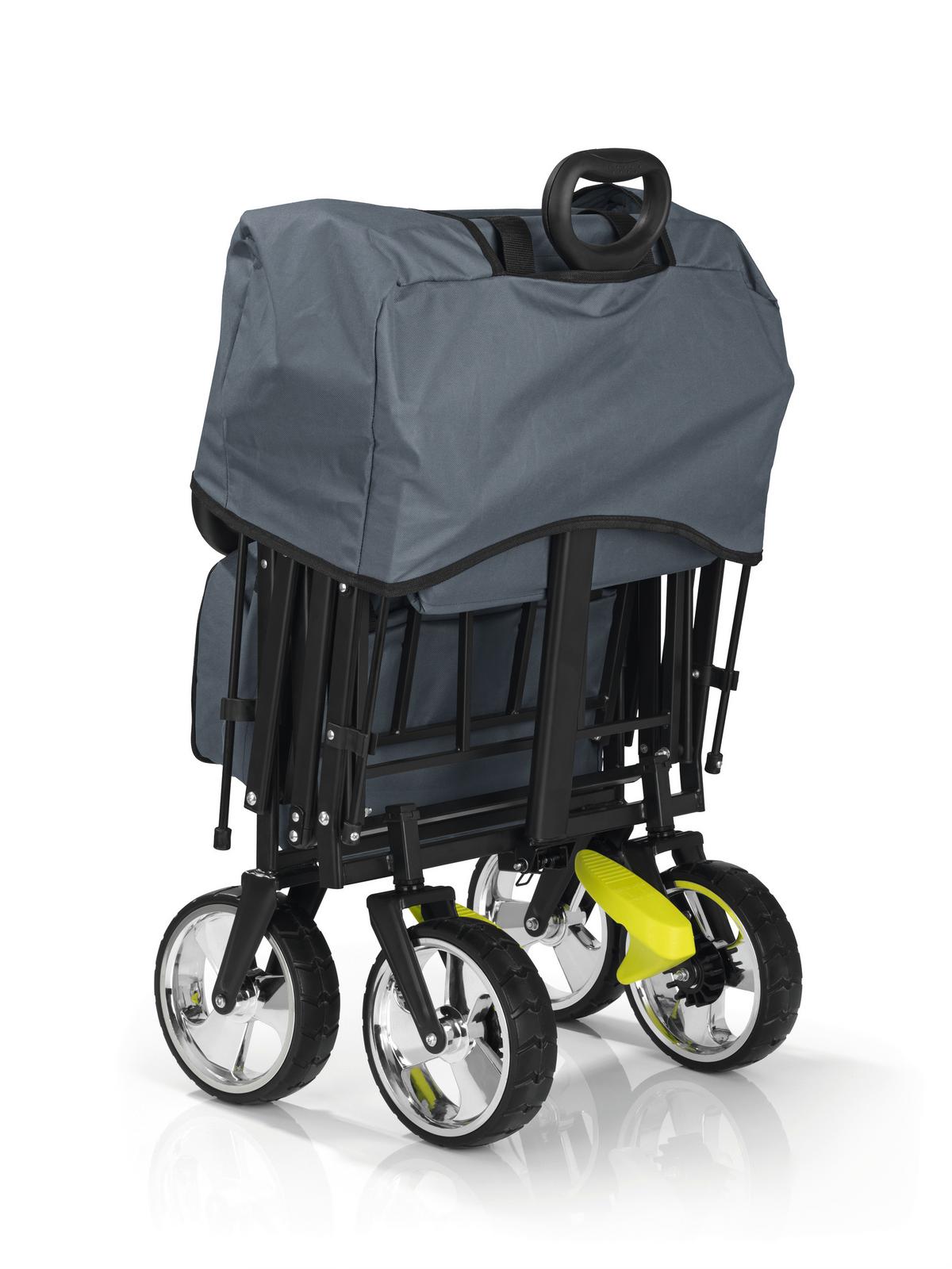 Bollerwagen Hoberg Grau Max. 80 Kg Faltbar, Feststellbremse - Grau, Basics, Kunststoff/Textil (139/54/103cm)