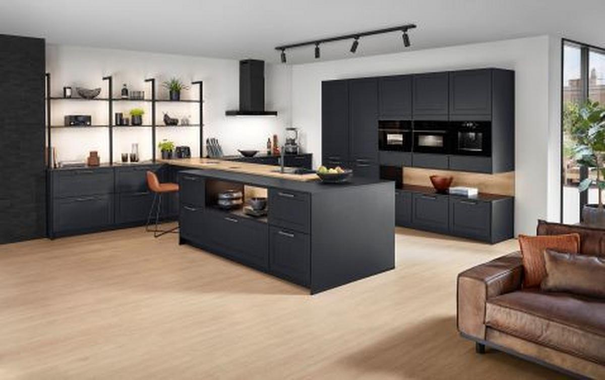 KÜCHENSCHRANKFRONT FRONT NEAPEL - Schwarz, MODERN - Vertico