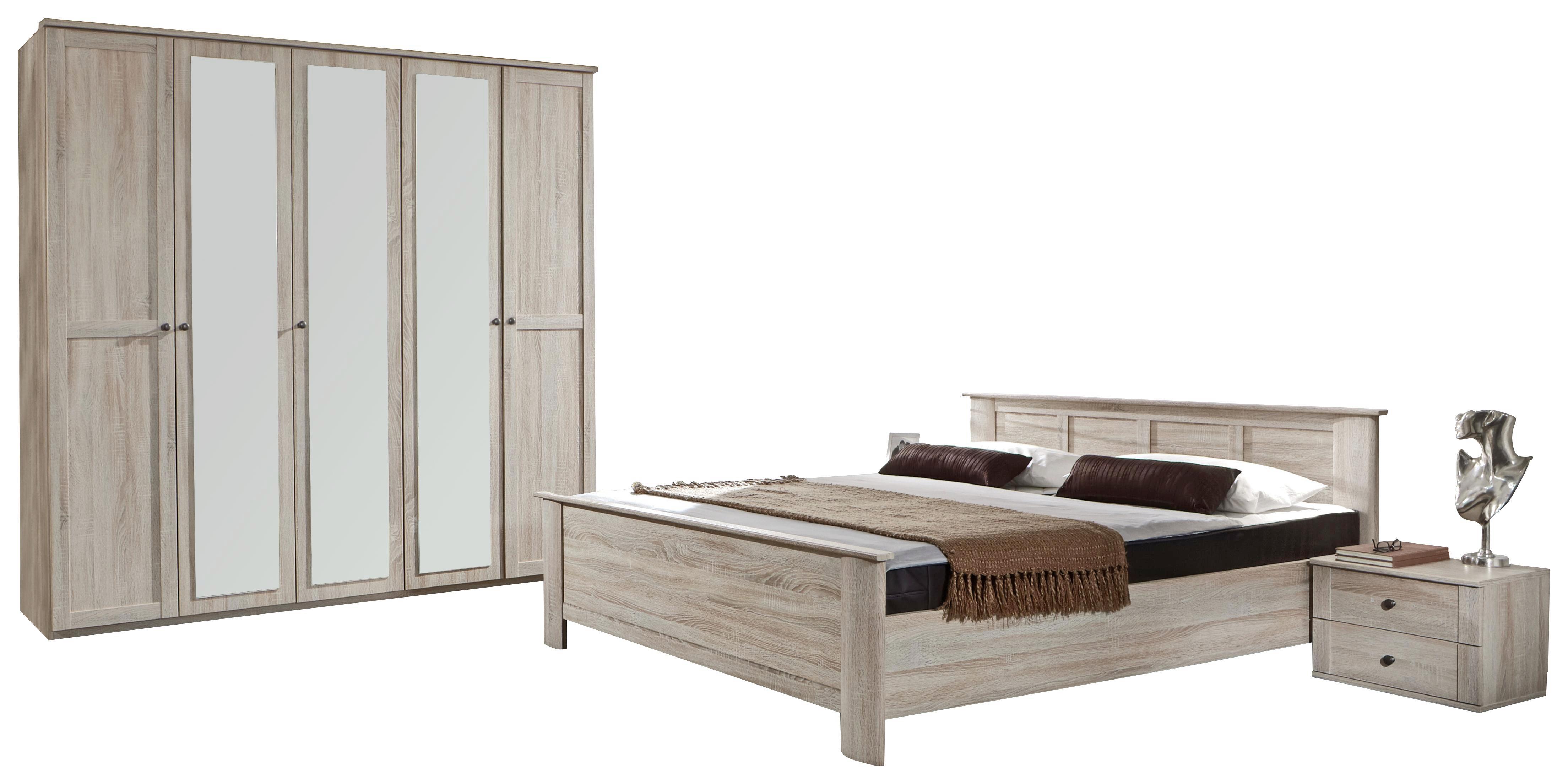 Schlafzimmer Chalet Eiche Dekor - Eichefarben, LIFESTYLE, Holzwerkstoff (180/200cm) - Cantus