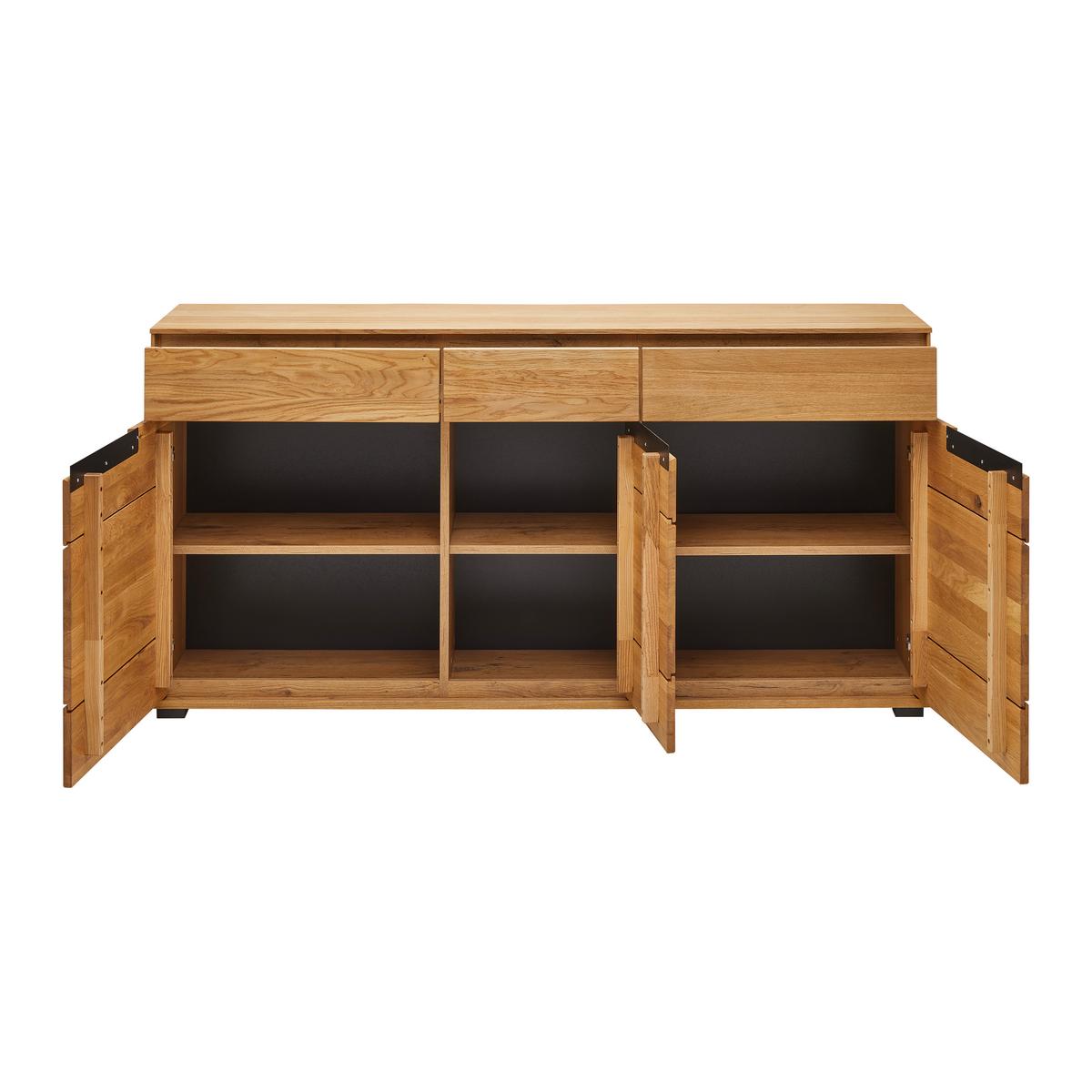 Komoda LOLA dub masiv - Lifestyle, kov/dřevo (162,5/82,5/40,5cm) - ecoTree