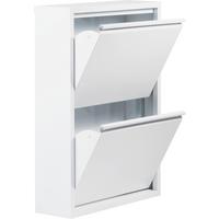 Schuhkipper Casa Weiß 2 Klappen B: 50 cm - Basics, Metall (50/70/13cm)