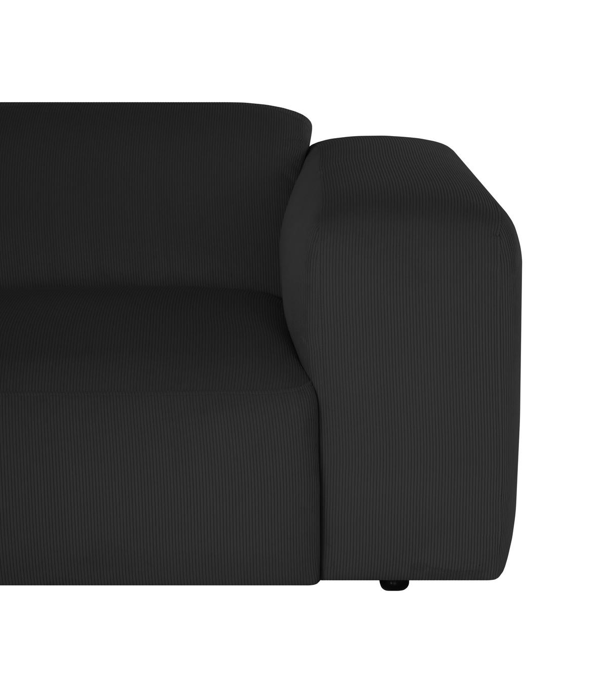 Ecksofa Hannah Schwarz 170x252 cm - Schwarz, Design, Textil (200/304cm) - MID.YOU