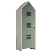 Kinderkleiderschrank Casami - Weiß/Grün, MODERN, Holzwerkstoff (57,6/171,3/37cm) - Vipack