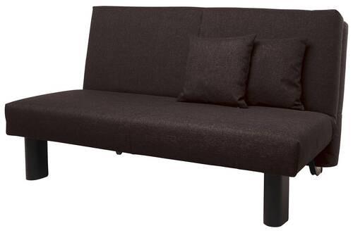 2-Sitzer-Sofa +schlaffunktion Columbus Dunkelbraun - Dunkelbraun/Schwarz, Design, Textil (145/84/100cm) - Max Winzer