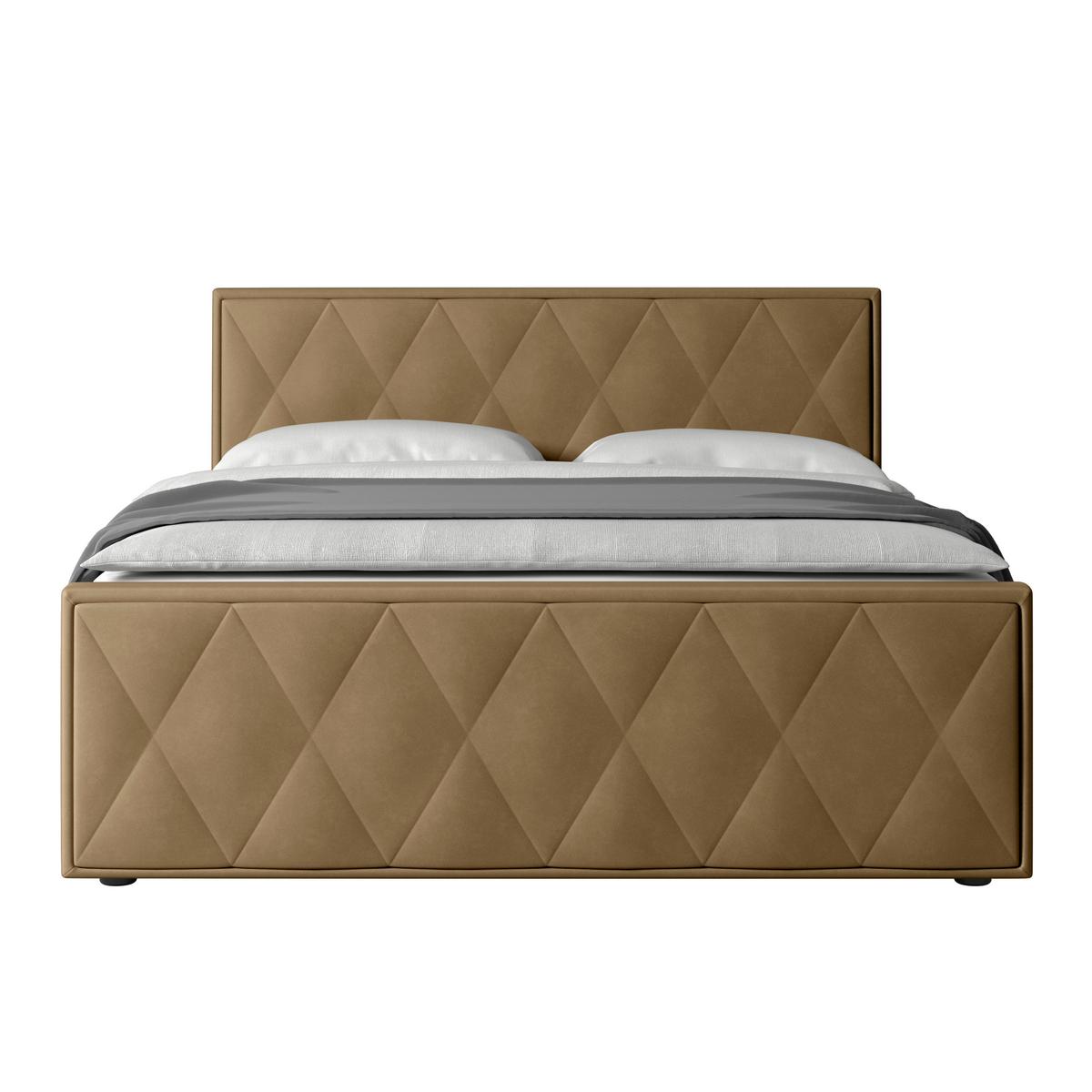 Boxspringbett mit Bettkasten Porto 180x200 cm Beige - Beige/Schwarz, MODERN, Holz/Kunststoff (180/200cm) - MID.YOU