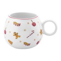 Šálek XMAS - GINGER - bílá/červená, Konvenční, keramika (10,3/8,5cm) - Mömax