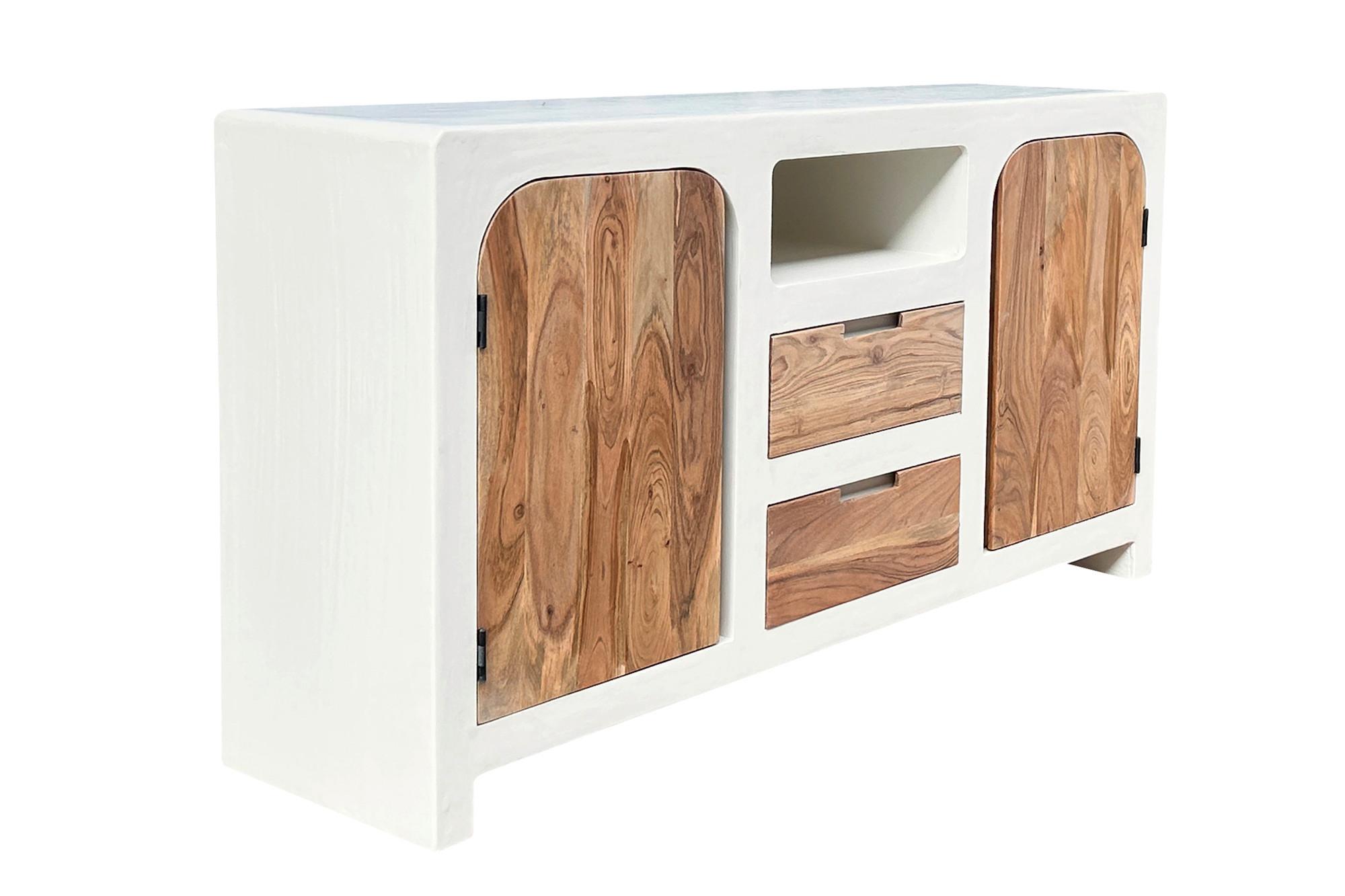 SIDEBOARD Naturfarben/Weiß B: 150cm - Weiß/Naturfarben, Design, Holz/Holzwerkstoff (150/80/40cm) - MID.YOU