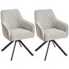 Armlehnstuhl-Set Jule - Beige/Schwarz, MODERN, Holz/Textil (60/87/65cm) - Livetastic