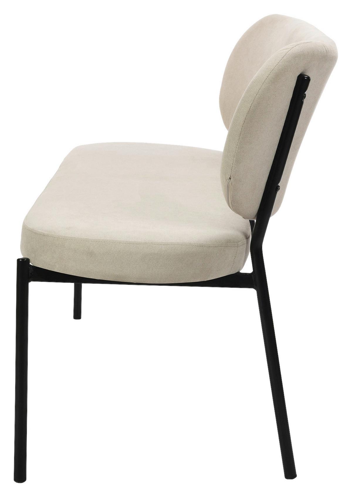 Sitzbank Jersey Schwarz, Taupe B: 160 cm - Taupe/Schwarz, Design, Textil/Metall (160/82/62cm) - MID.YOU