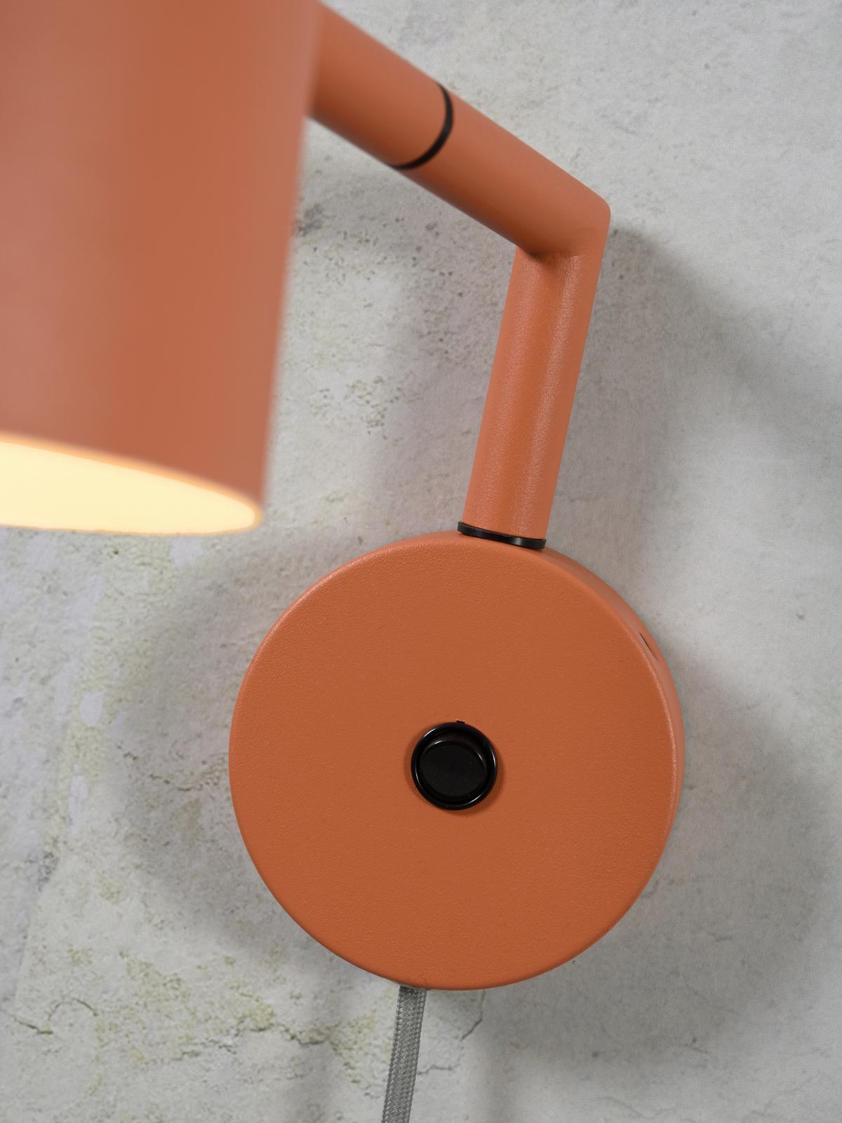 Wandleuchte Marseille 1-Flammig Terra Cotta - Terracotta, Design, Metall (33/15/33cm) - It's about Romi