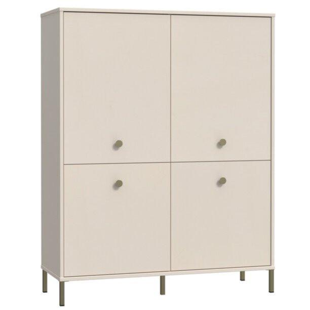 KOMODA SALVATRICE - piesková/zlatá, Konventionell, kov/kompozitné drevo (113,7/144/41,5cm)