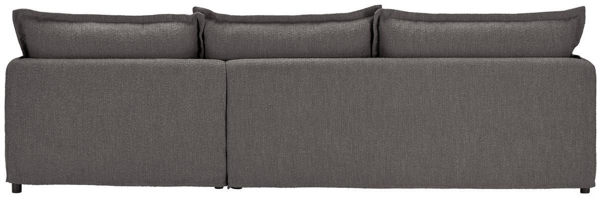 Ecksofa Toscana - Schwarz/Grau, Trend, Textil (295/165cm) - Livetastic