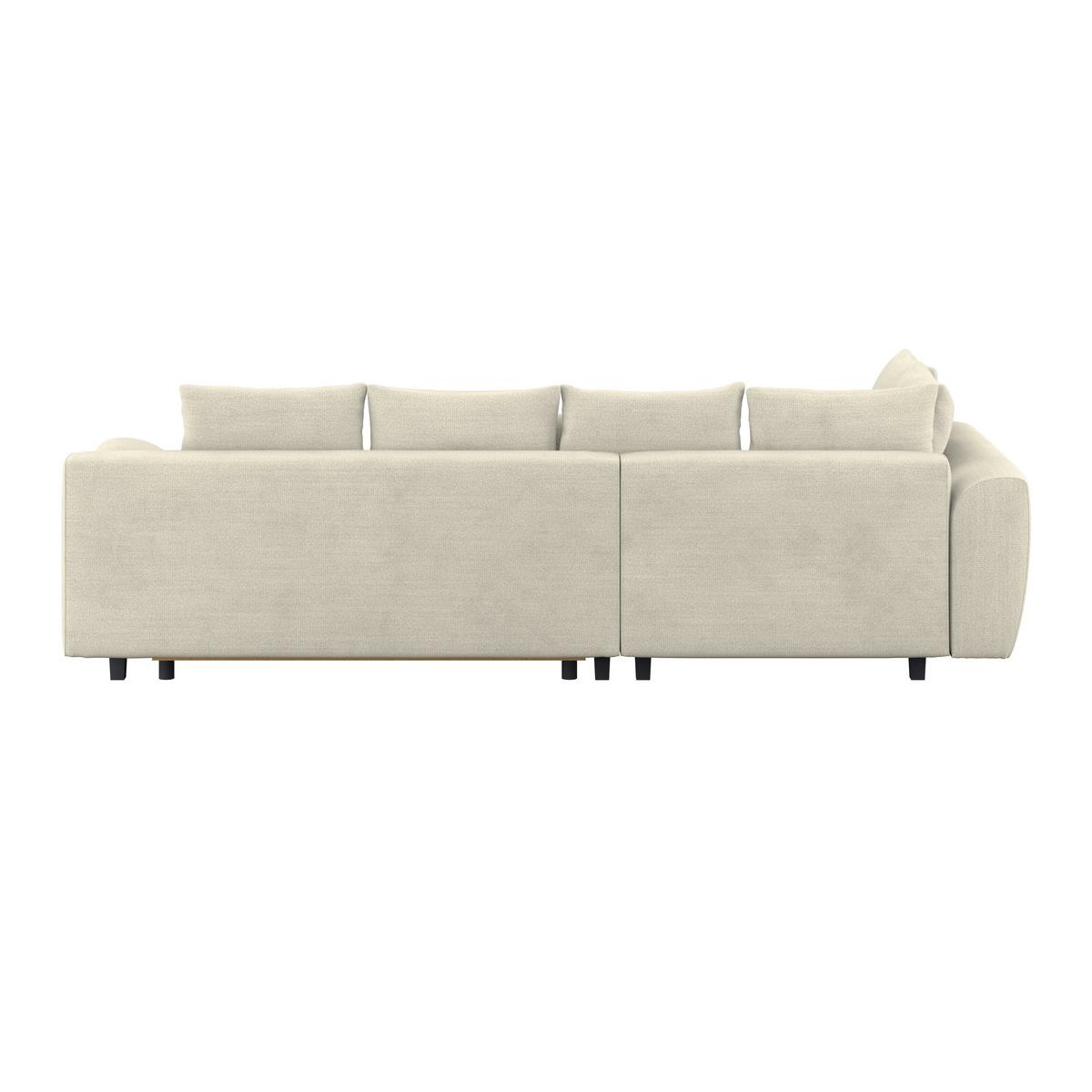 Ecksofa mit Schlaffunktion Mendoza New Chenille 197x309cm - Hellgrau/Schwarz, KONVENTIONELL, Textil (197/309cm) - Ondega