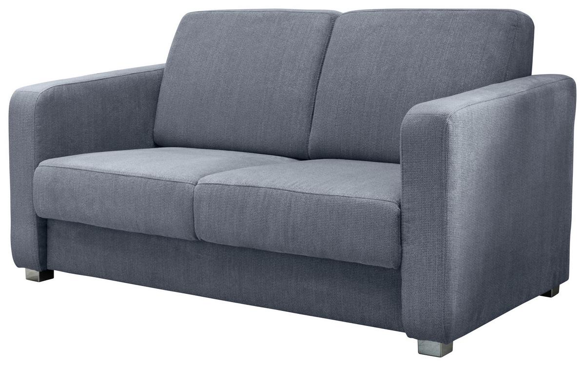 Schlafsofa Mia, Hellblau B: 159 Cm - Chromfarben/Hellblau, Basics, Textil (159/88/87cm) - Livetastic