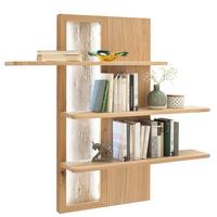 Wandregal Santori B: 121 cm Eichefarben 3 Fächer - Eichefarben, Design, Holz/Holzwerkstoff (121/26/115cm) - Livetastic