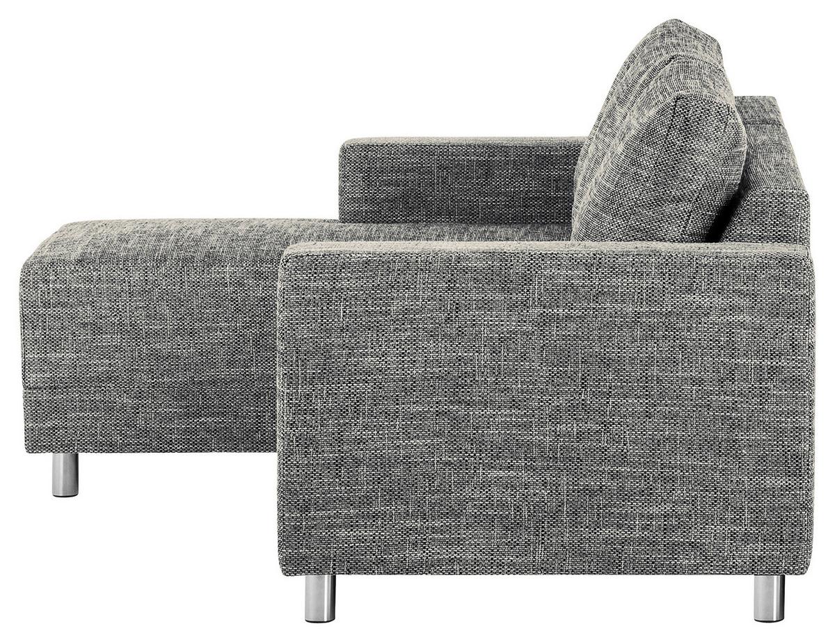 Ecksofa Grenwood Grau B: 144x200 Cm - Chromfarben/Grau, Design, Textil (144/200cm) - MID.YOU