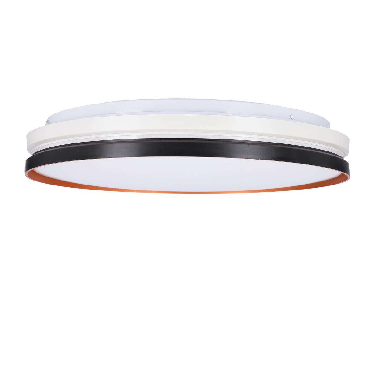LED-Deckenleuchte Montana - Goldfarben/Schwarz, KONVENTIONELL, Kunststoff/Metall (40/40/7cm)
