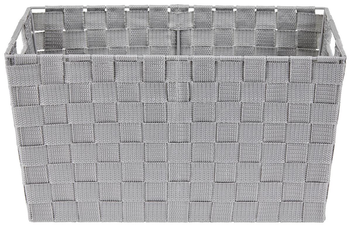 Aufbewahrungskorb Carolyn 41x29 cm Kunststoff Grau - Grau, Basics, Kunststoff (41/21/29cm) - Ondega