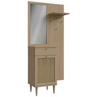 Predsieňový nábytok Calasetta, farby duba, š: 90 cm - farba duba, Natur, kompozitné drevo (90,4/198/41,4cm)