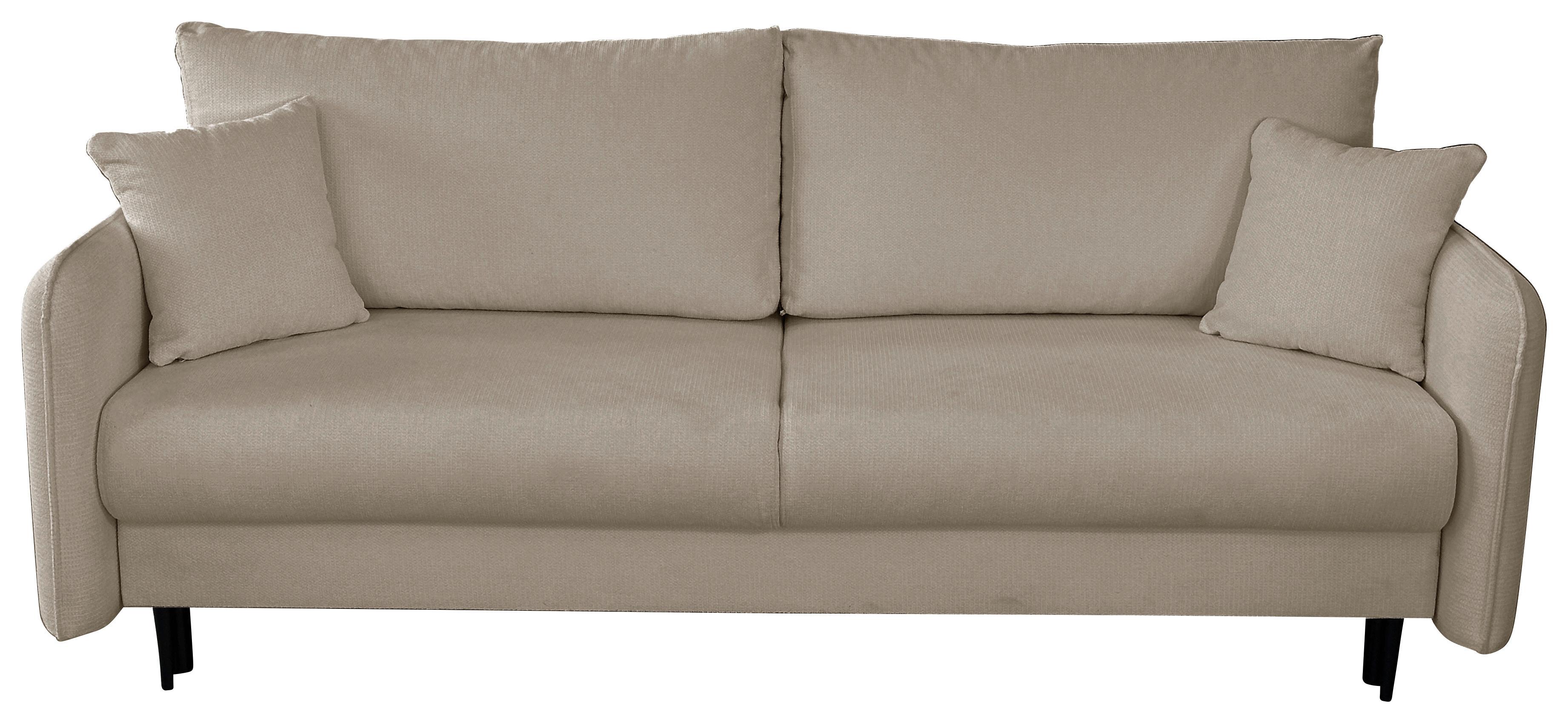 Schlafsofa Carine Mit Bettkasten Braun B: 216 cm - Schwarz/Weiß, Design, Textil (216/96/102cm) - MID.YOU