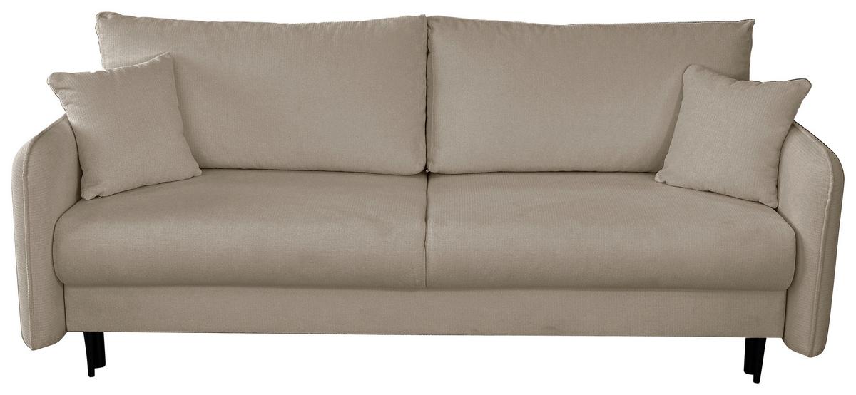 Schlafsofa Carine Mit Bettkasten Braun B: 216 Cm - Schwarz/Weiß, Design, Textil (216/96/102cm) - MID.YOU