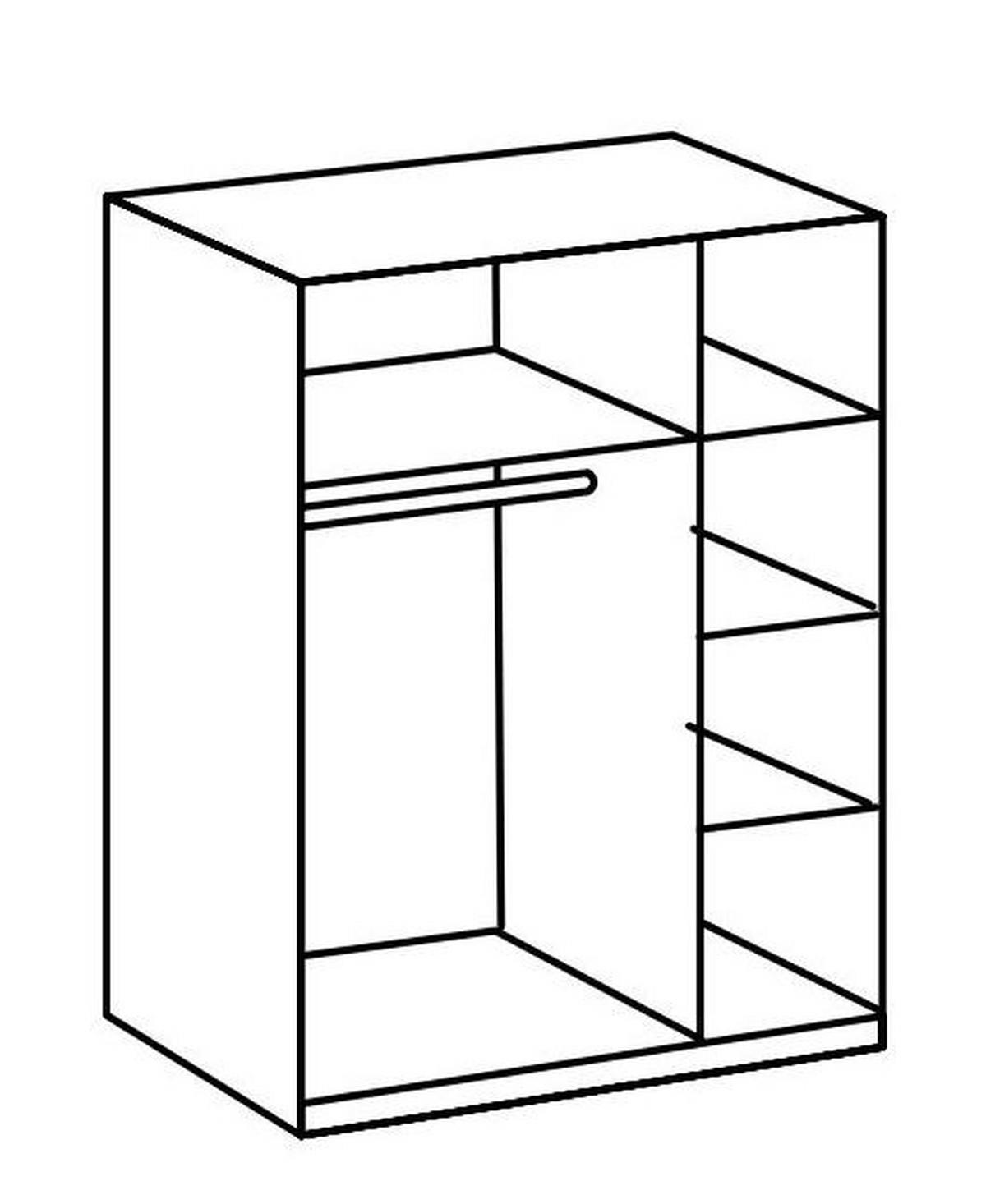 Třídveřová skříň se zrcadly IMAGO bílá 135cm - bílá/barvy hliníku, Konvenční, kov/kompozitní dřevo (135/199/58cm) - MID.YOU