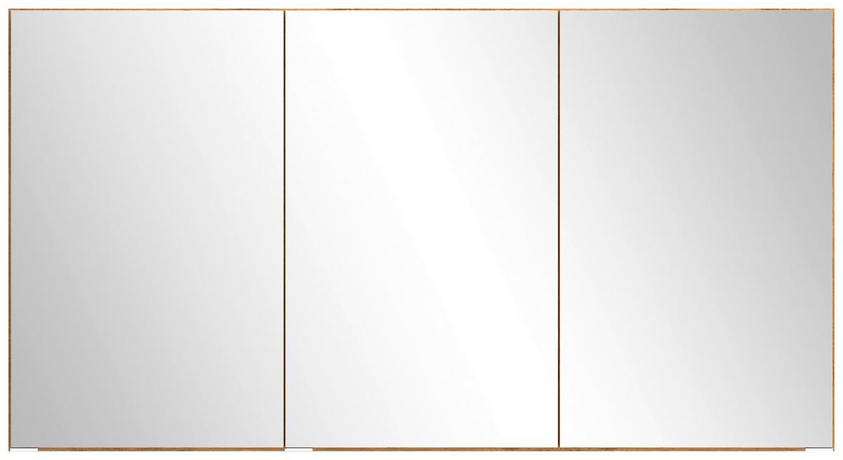 Spiegelschrank Arosa 3 Spiegeltüren 120x64 cm - Eiche Wotan, MODERN, Glas/Holzwerkstoff (120/64/20cm) - Held