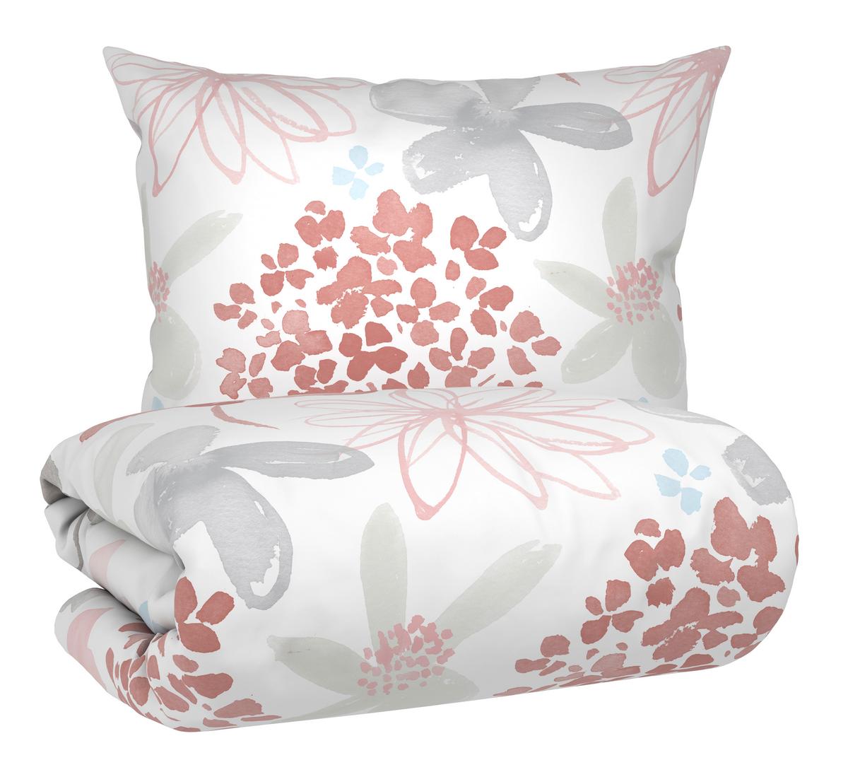 POVLEČENÍ GUNDI - šedá/bílá, Konvenční, textil (140/200cm) - Mömax