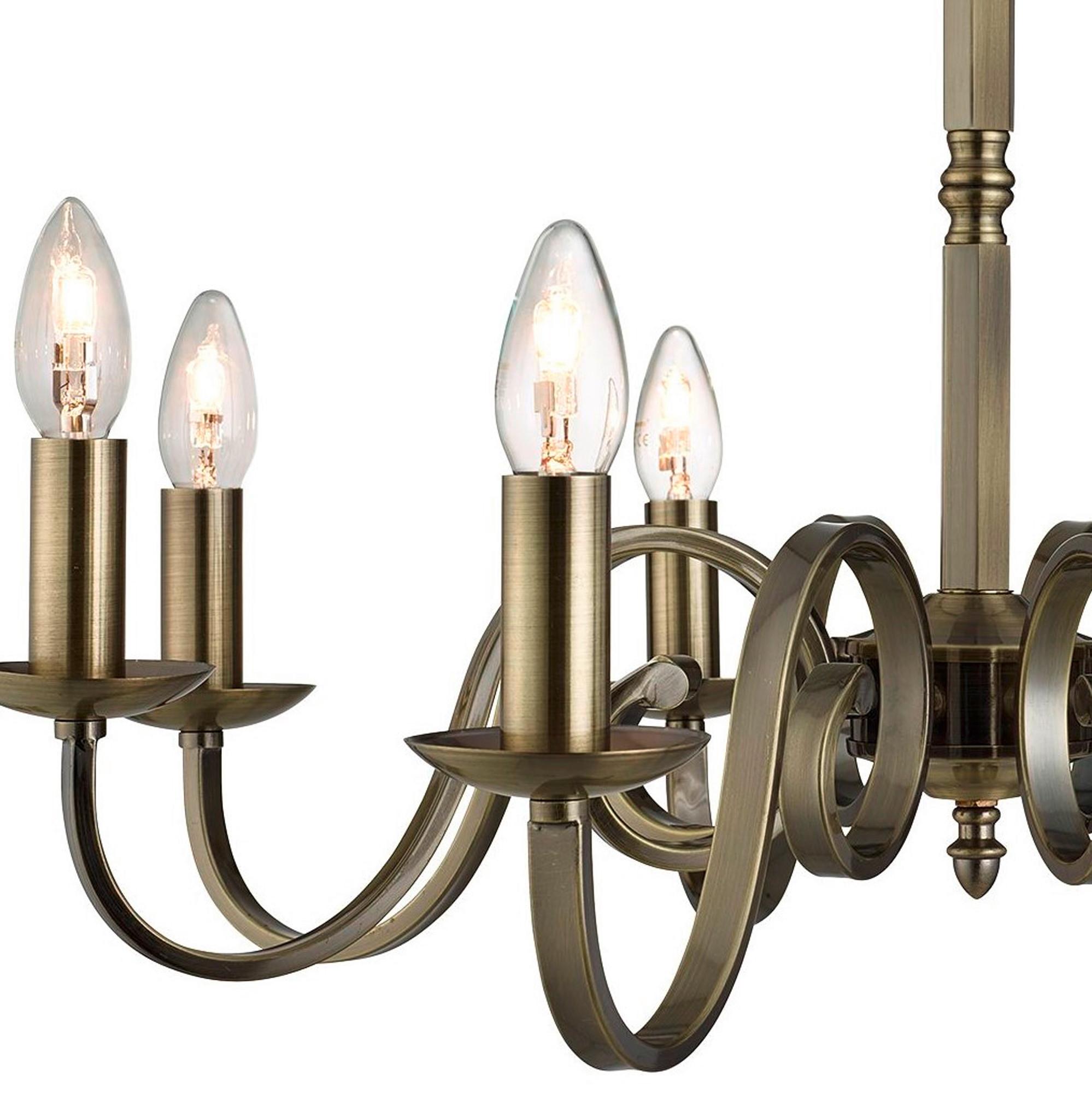 Kronleuchter 1508-8ab Richmond - Messingfarben, Design, Metall (65/94cm)