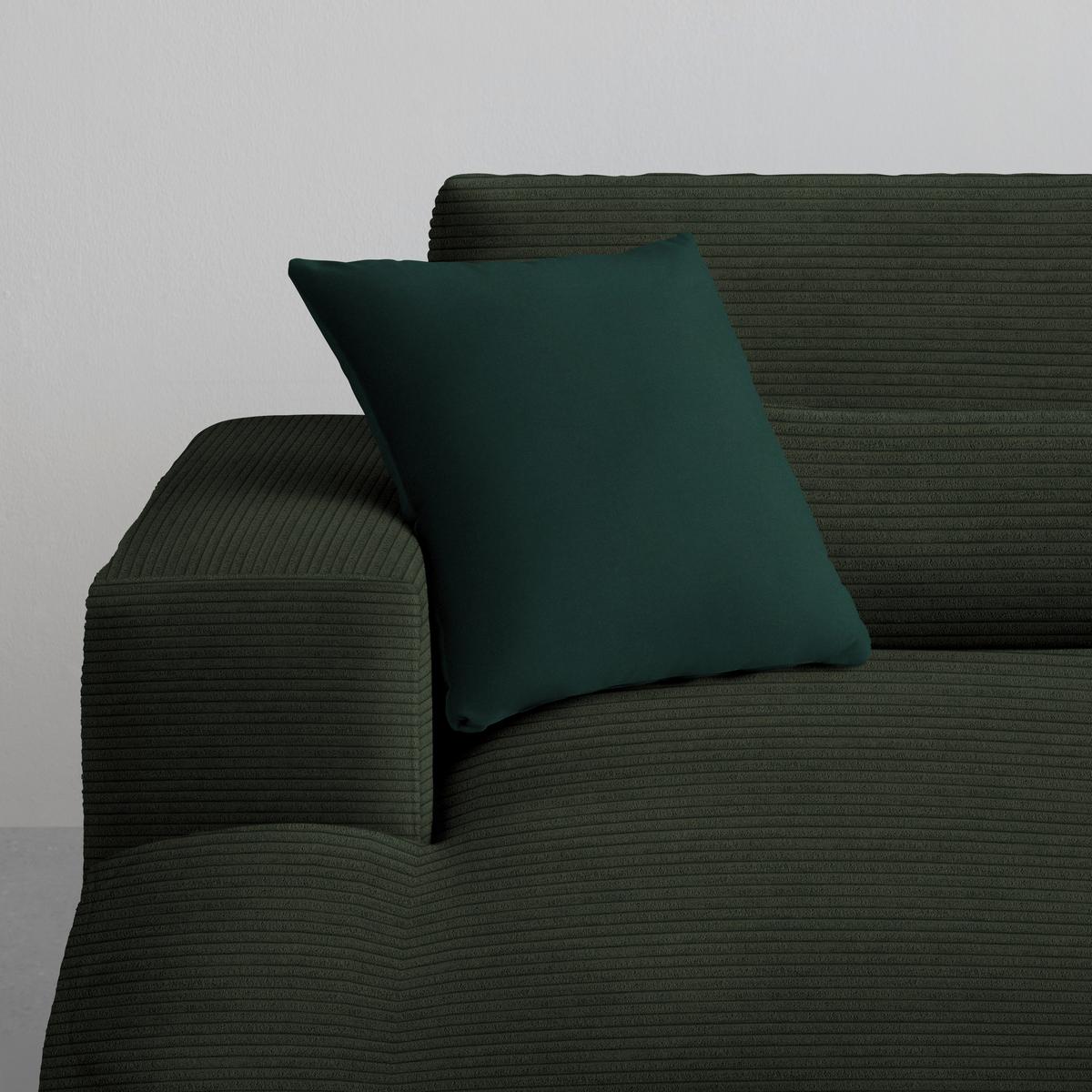 Rohová sedačka FABIONA, pravá, zelený menčester, zelená - čierna, Modern, drevo/plast (268/194cm) - Premium Living