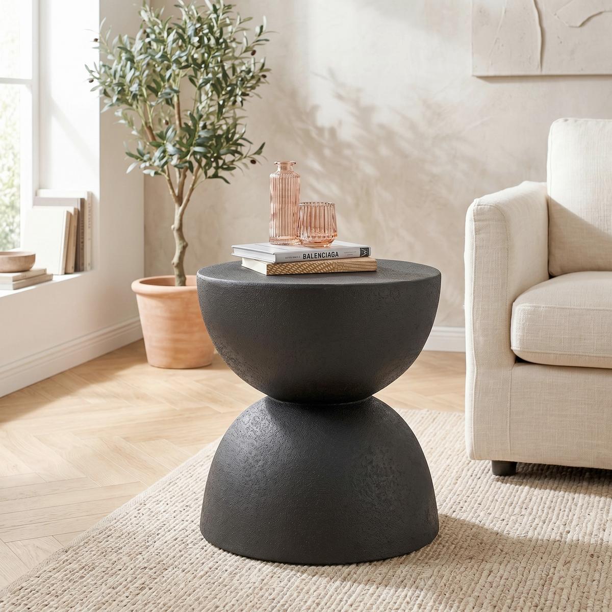 ODKLÁDACÍ STOLEK TONDO -TREND- - černá, Lifestyle (40/41cm) - Premium Living