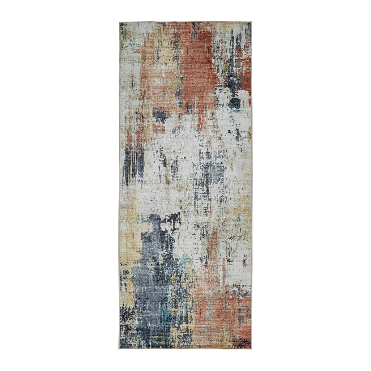 KOBEREC TKANÝ NA PLOCHO BRUCE 1 - terracotta/světle zelená, Moderní, plast (80/200cm) - Mömax