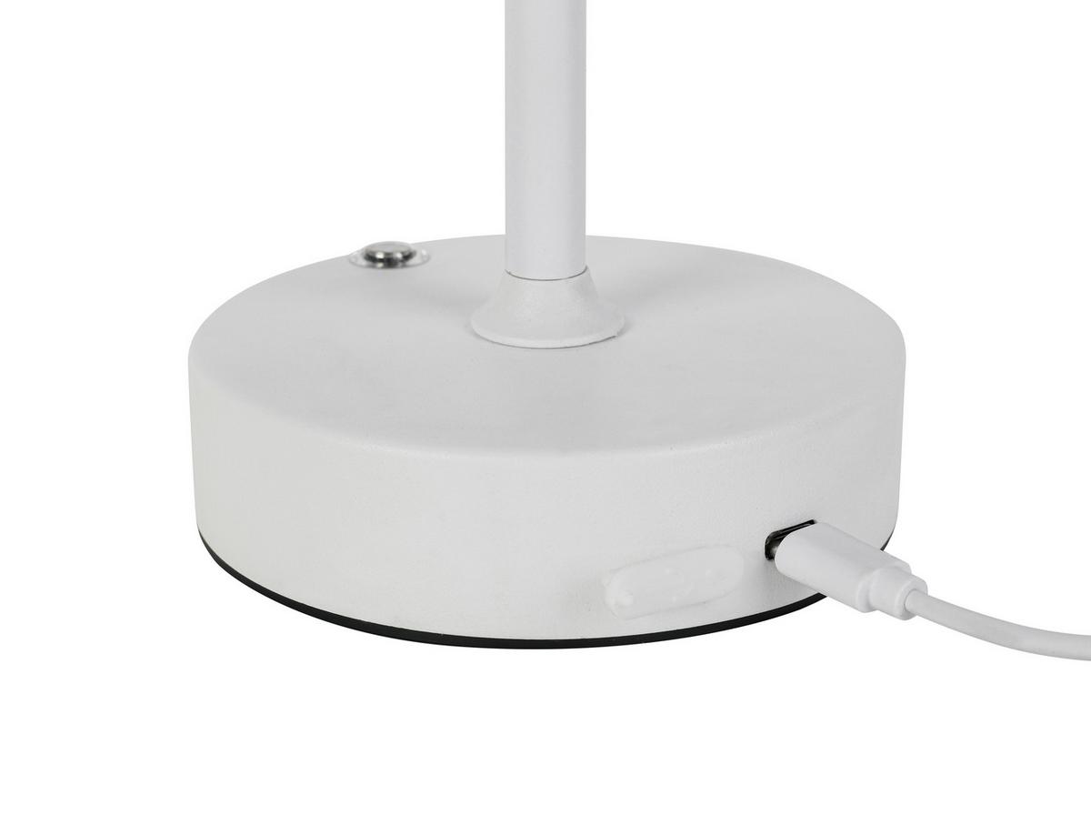 NABÍJATEĽNÁ STOLNÁ LAMPA JUMI - biela, Modern, plast (12/20cm) - Mömax