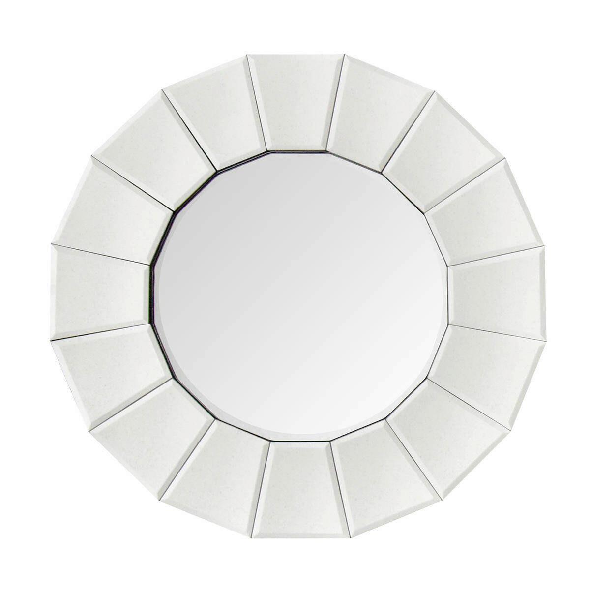 Wandspiegel Amun Rund 60 cm Metallrahmen Silberfarben