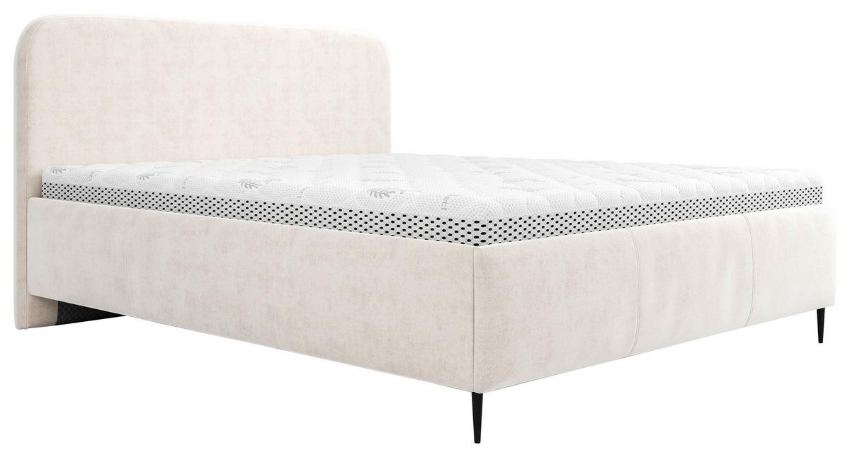 Polsterbett Bendi II - Schwarz/Weiß, MODERN, Holz/Holzwerkstoff (180/200cm) - MID.YOU